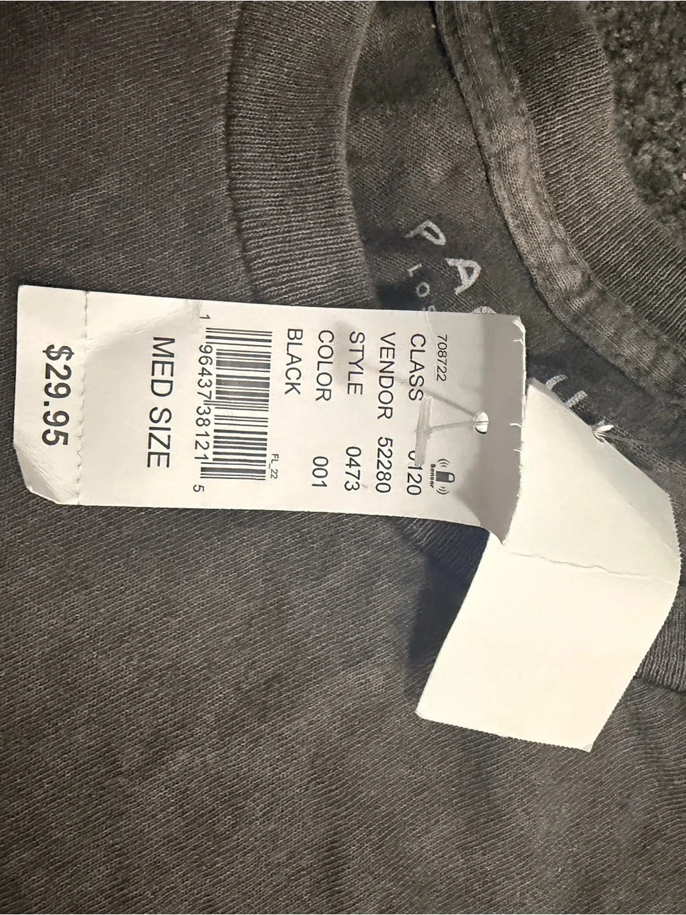 PacSun Washed Black Graphic Crew Tee